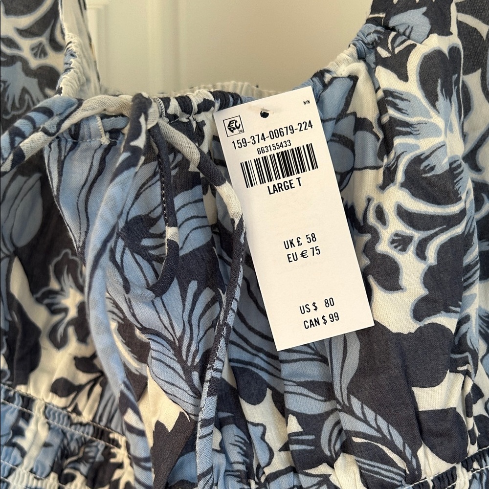 Abercrombie & Fitch Smocked Tie-Front Mini Dress